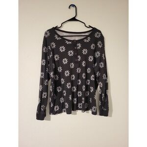 Hearth & Hand‎ with Magnolia Women's Floral Long Sleeve Shirt